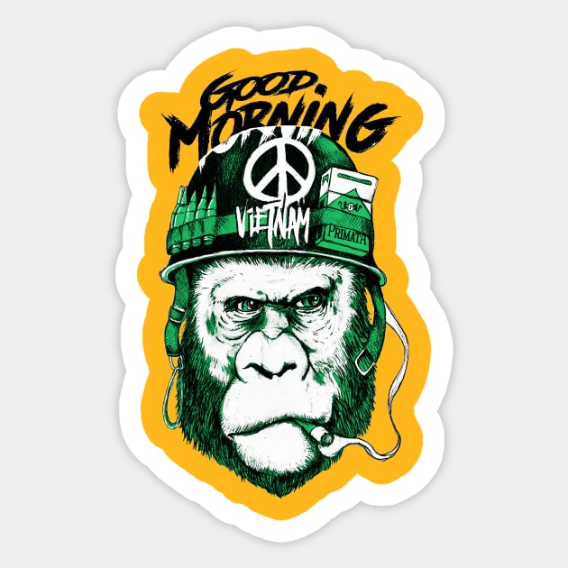 Vietnam Ape War Sticker by primate